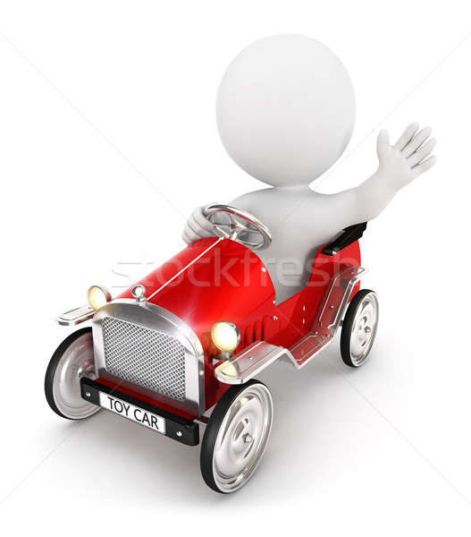 3d white people toy car Stock photo © 3dmask