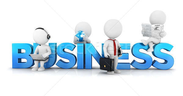 3D witte mensen business geïsoleerd witte afbeelding Stockfoto © 3dmask