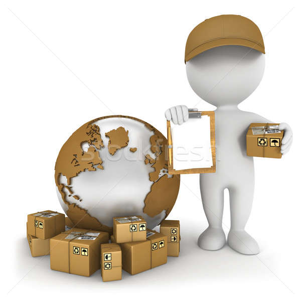 3d white people worldwide delivery Stock photo © 3dmask