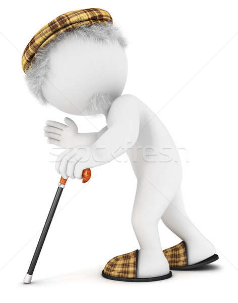 3d white people old man Stock photo © 3dmask