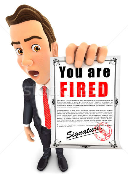 3d businessman holding a dismissal notice Stock photo © 3dmask