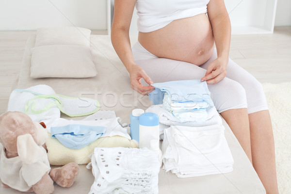 Femeie gravida gata maternitate spital copil Imagine de stoc © 3dvin