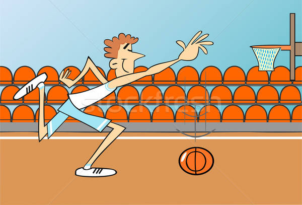 Illustrazione sport basket sfondo squadra Foto d'archivio © 3dvin