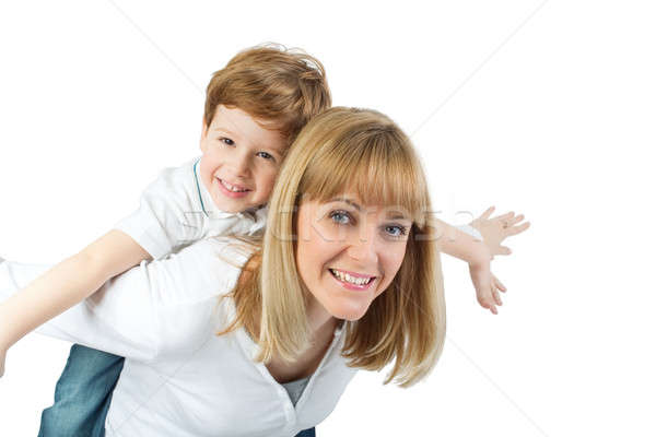 Mother and Son Having Fun Stock photo © 3dvin