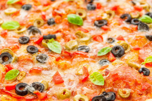 Stock photo: Crispy pizza