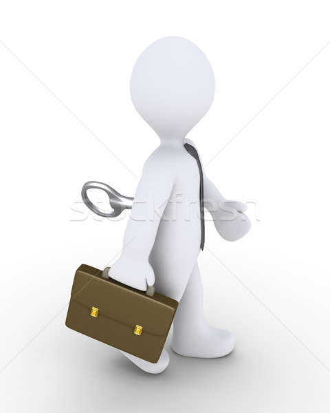 Winded up businessman is walking Stock photo © 6kor3dos