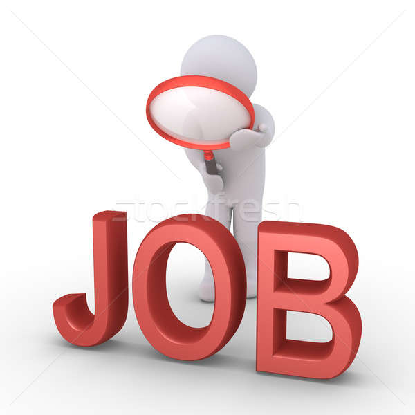 Person Lupe Suche Job halten stehen Stock foto © 6kor3dos