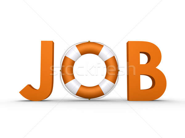 JOB word with lifebelt included Stock photo © 6kor3dos