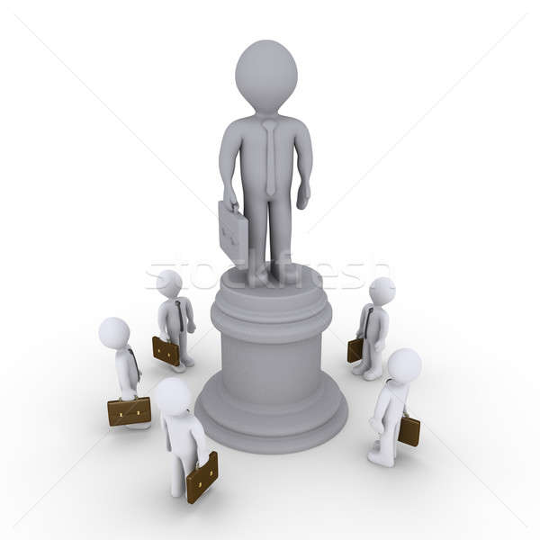 Geschäftsleute nachschlagen Geschäftsmann Statue 3D schauen Stock foto © 6kor3dos