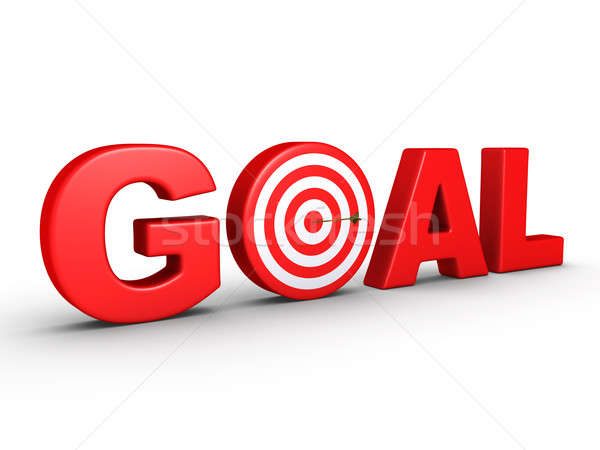 Mot Objectif Cible Fleche 3d Rouge Photo Stock C 6kor3dos Stockfresh