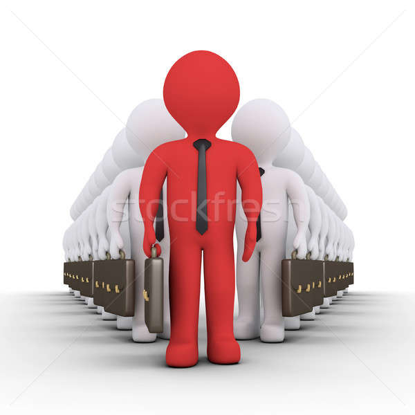 Führer Geschäftsleute Vorderseite stehen hinter ein Stock foto © 6kor3dos