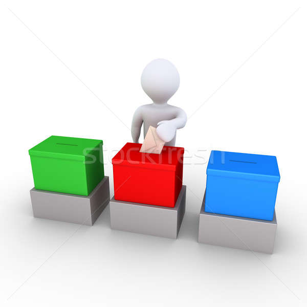 Person is voting among three choices Stock photo © 6kor3dos