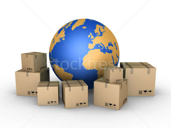Shipment of parcels all over the world Stock photo © 6kor3dos