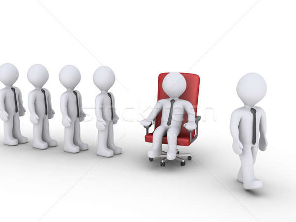 Oameni de afaceri intoarce ca şef 3D Imagine de stoc © 6kor3dos