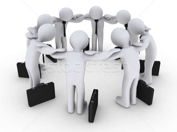 3d Businessmen Concentrating Stock photo © 6kor3dos