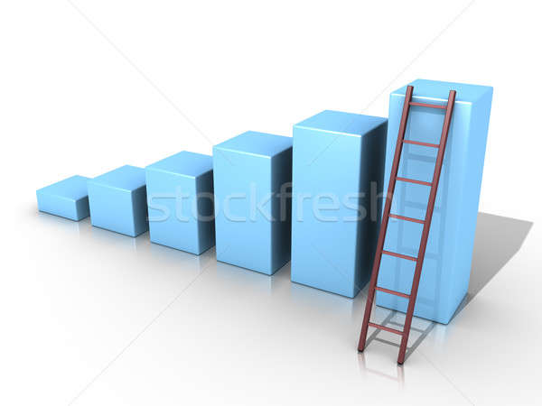 Stock photo: Simple graph with ladder