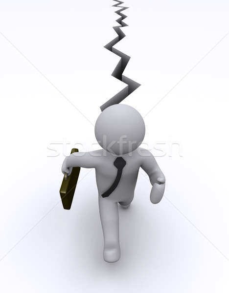 Businessman is chased by crack Stock photo © 6kor3dos