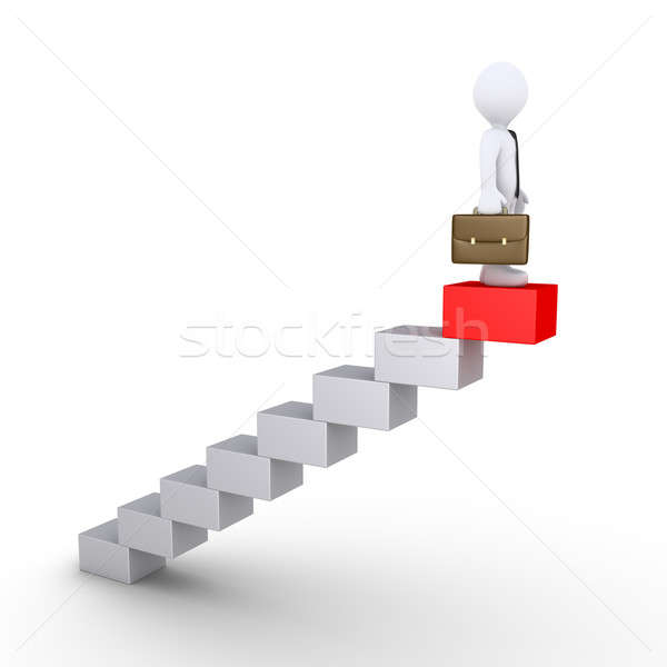 Businessman is on the highest block Stock photo © 6kor3dos