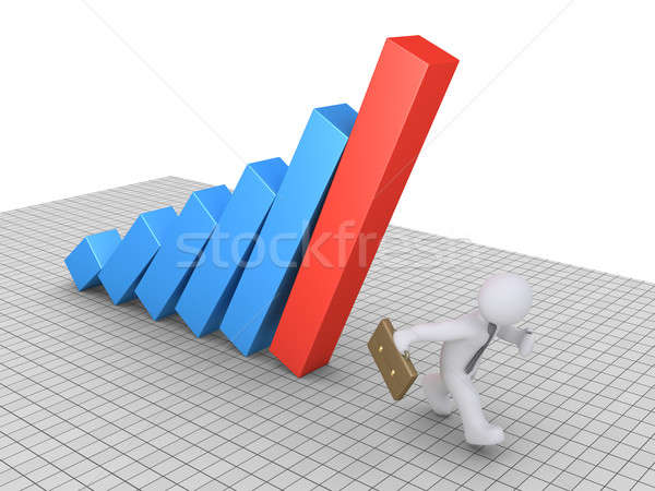 Businessman avoiding graph Stock photo © 6kor3dos