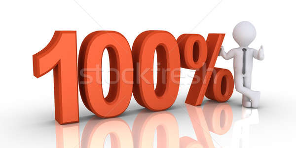 Objetivo negocios uno cien por ciento símbolo Foto stock © 6kor3dos