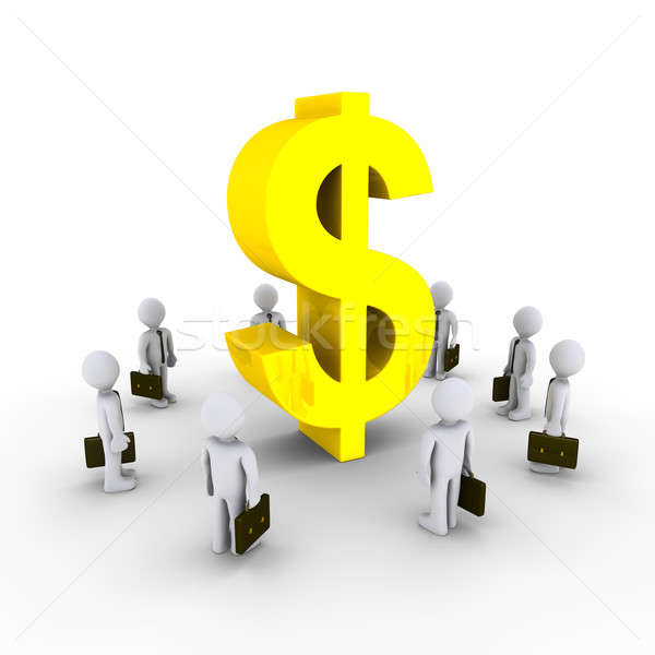 Businessmen admiring dollar symbol Stock photo © 6kor3dos
