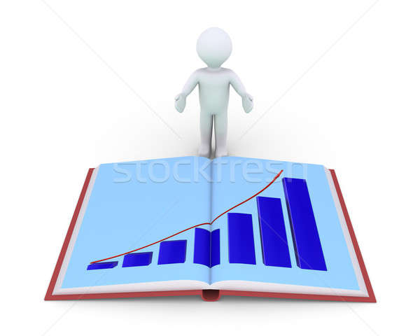 Person showing a book with graph Stock photo © 6kor3dos