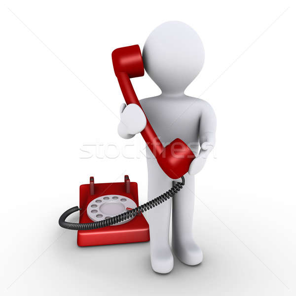 Person is holding telephone receiver Stock photo © 6kor3dos