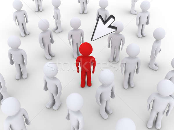 Person stands out by a mouse pointer Stock photo © 6kor3dos