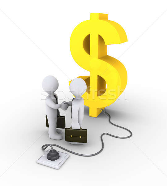 Dollar symbol plugged in and business agreement Stock photo © 6kor3dos