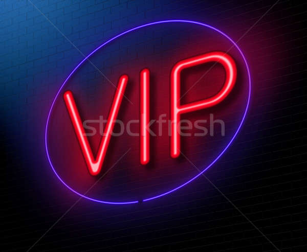 Vip ilustracja neon niebieski noc Zdjęcia stock © 72soul