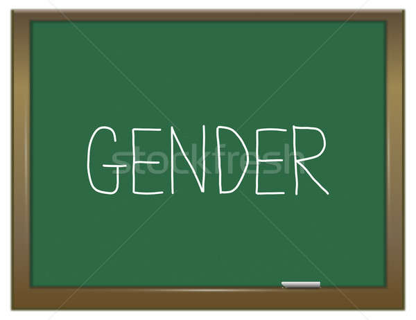 Geslacht woord illustratie groene schoolbord mannelijke Stockfoto © 72soul