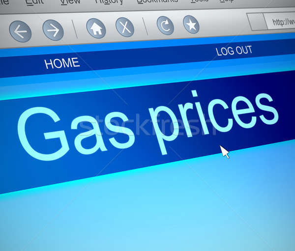 Gas Preise Illustration Bildschirm erfassen Bildschirm Stock foto © 72soul