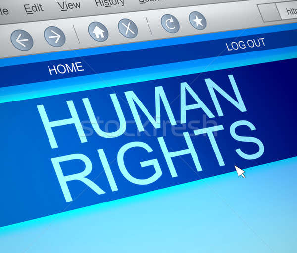 Emberi jogok illusztráció képernyő zsákmányolás számítógép technológia Stock fotó © 72soul
