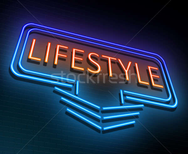 Stock photo: Lifestyle neon concept.