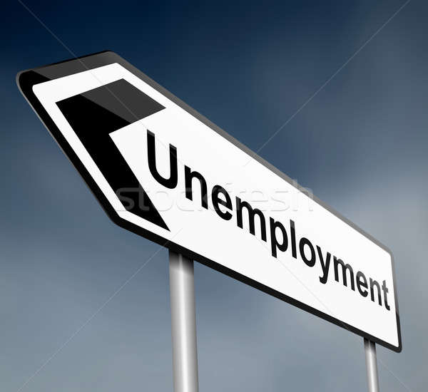 Desempleo ilustración signo post flecha borroso Foto stock © 72soul