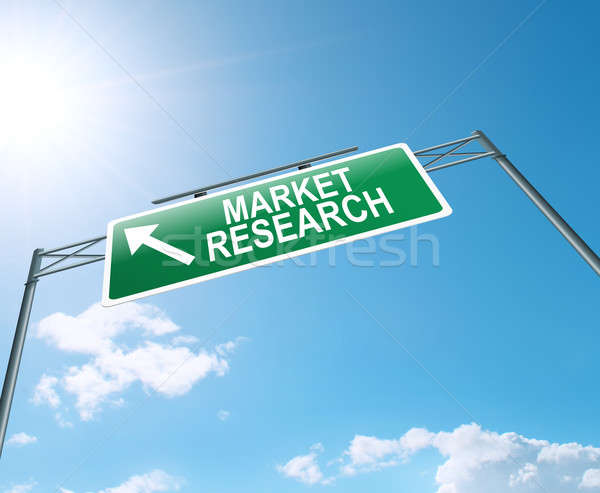 Piac kutatás illusztráció autópálya felirat kék ég Stock fotó © 72soul