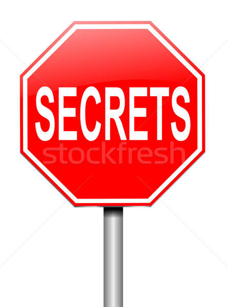 Secretele ilustrare semna securitate informaţii alb Imagine de stoc © 72soul