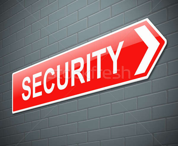 Securitate semna ilustrare uşă lucrător siguranţă Imagine de stoc © 72soul