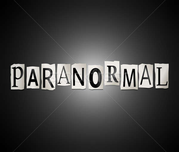 Paranormal Illustration Set gedruckt Briefe Stock foto © 72soul