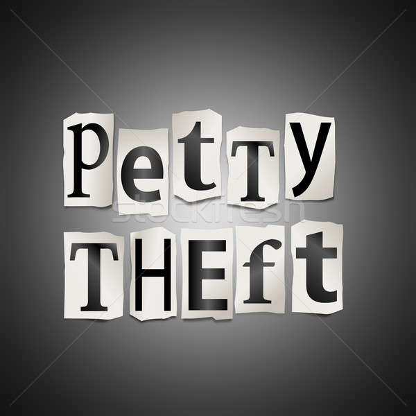 Hırsızlık örnek basılı harfler form Stok fotoğraf © 72soul