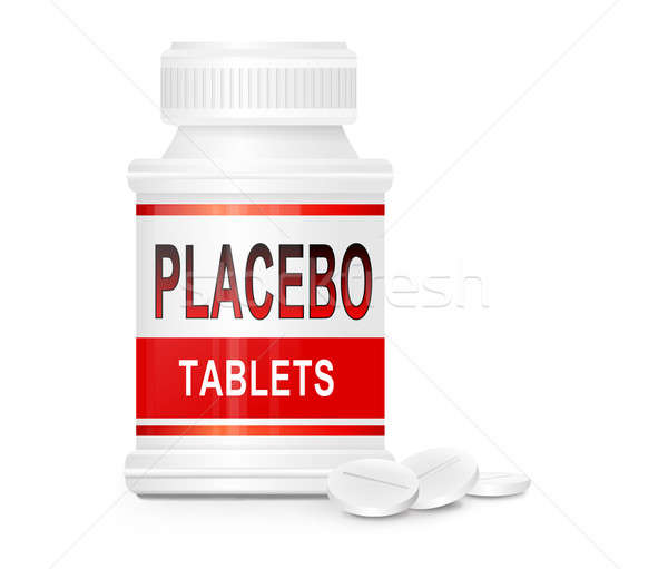 Placebo ilustracja biały czerwony lek pojemnik Zdjęcia stock © 72soul