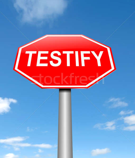 Stock photo: Testify concept.