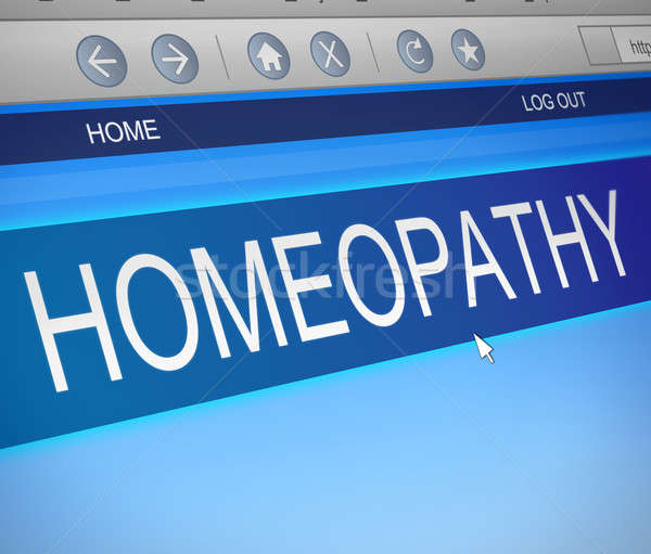 Homeopátia illusztráció képernyő zsákmányolás számítógép kórház Stock fotó © 72soul