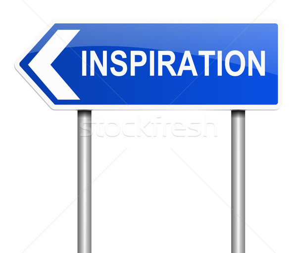 Inspiração ilustração assinar pensando gráfico idéia Foto stock © 72soul