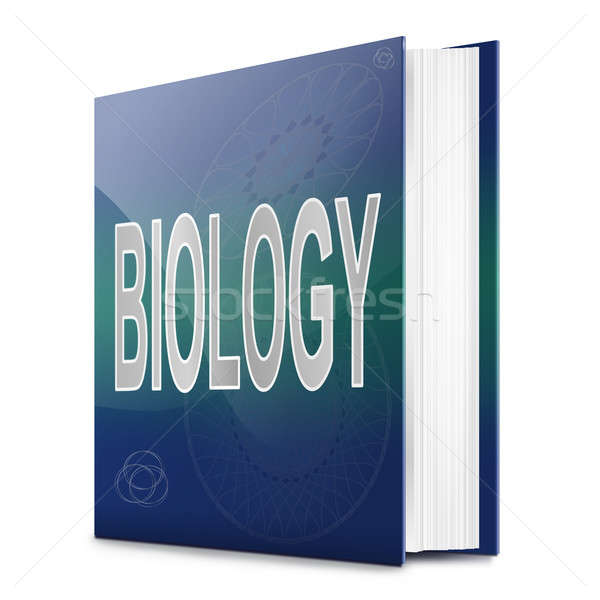 Biológia szöveg könyv illusztráció cím fehér Stock fotó © 72soul