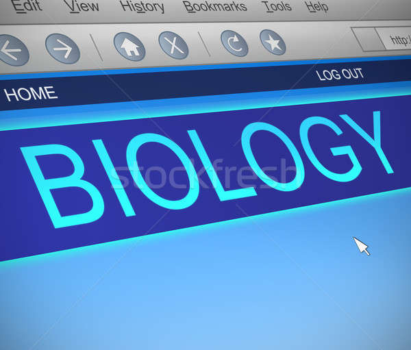 Stock foto: Biologie · Illustration · Bildschirm · erfassen · Schule · Informationen