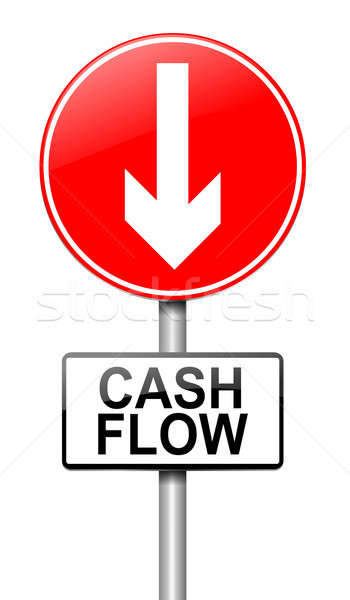 Cashflow illustratie witte financieren voorraad Stockfoto © 72soul