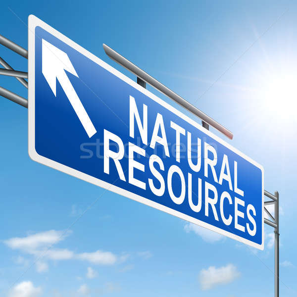 [[stock_photo]]: Ressources · naturelles · illustration · signe · ciel · fond · vert