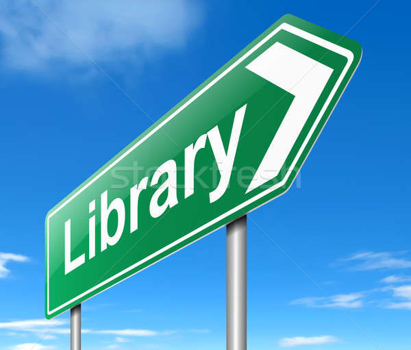 Library sign. Stock photo © 72soul