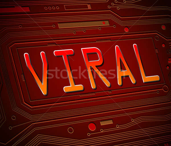 Virale abstract stijl illustratie printplaat onderdelen Stockfoto © 72soul
